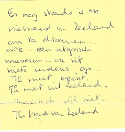 Note to Constant by Dorine Zelders, 1995