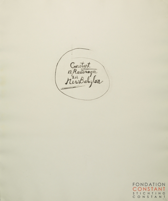 Constant Nieuwenhuys-12 Radierungen zu New Babylon-titelpage, 1970