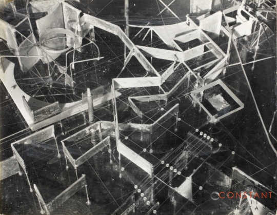 Constant Nieuwenhuys-detail of Gele sector, 1958-photographed by Bram Wisman, 1958