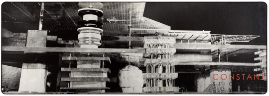 Constant Nieuwenhuys-Rode sector-detail, 1958-photographed by Bram Wisman, 1964