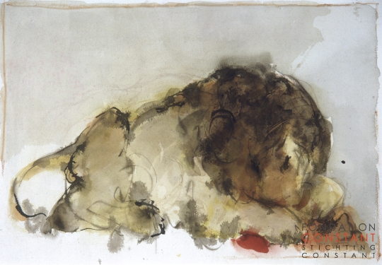 Constant Nieuwenhuys-Leeuw met prooi [I], ca. 1986