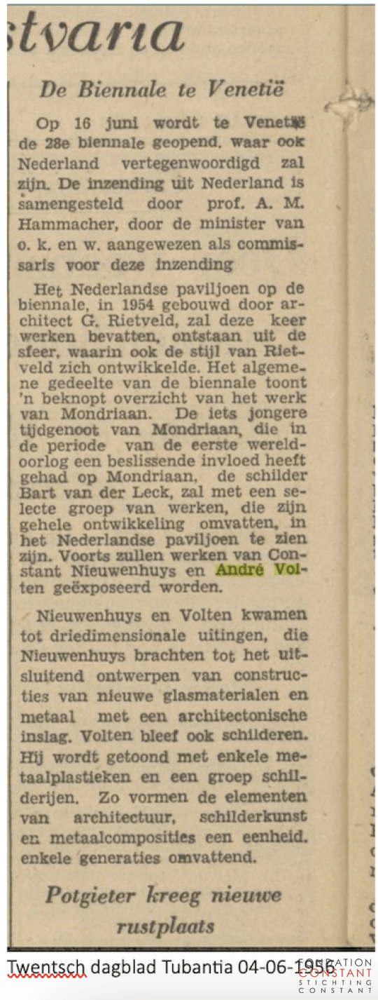 1956 De Biennale te Venetië-Tubantia