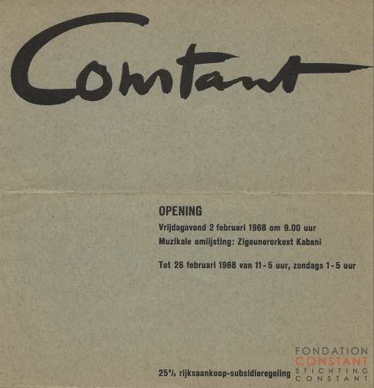 1968 Uitnodiging Van Cobra tot New Babylon II