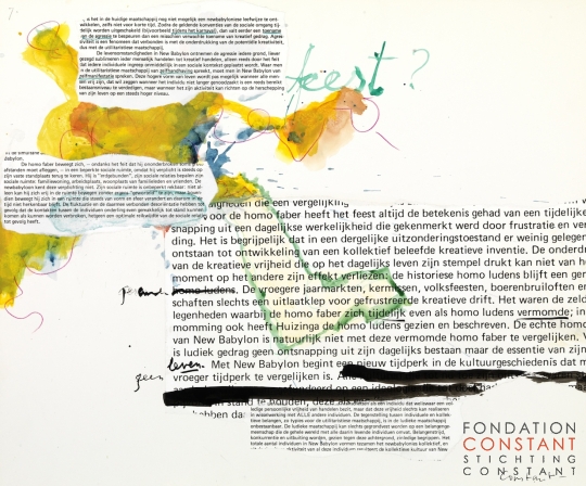 Constant Nieuwenhuys-Theorie collage New Babylon no. 7, 1974