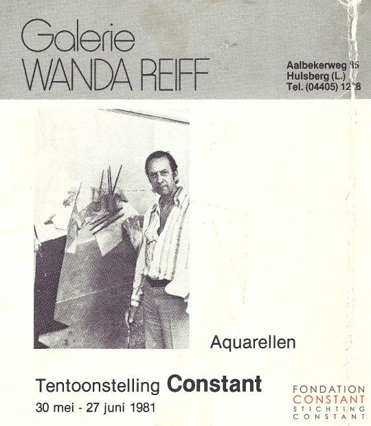 Aquarellen tentoonstelling Constant, 1981