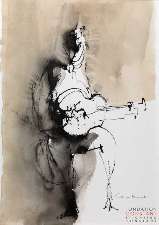 Constant Nieuwenhuys-Gitaarspeler, 1984