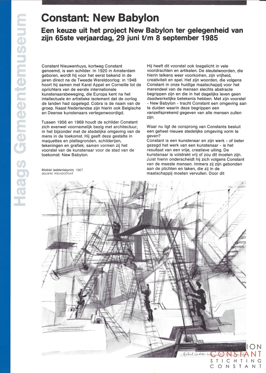 Constant: New Babylon | Haag Gemeentemuseum, 1985