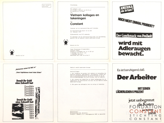 Constant-Vietnam in galerie De Tor, 1972 (achterkant affiche)