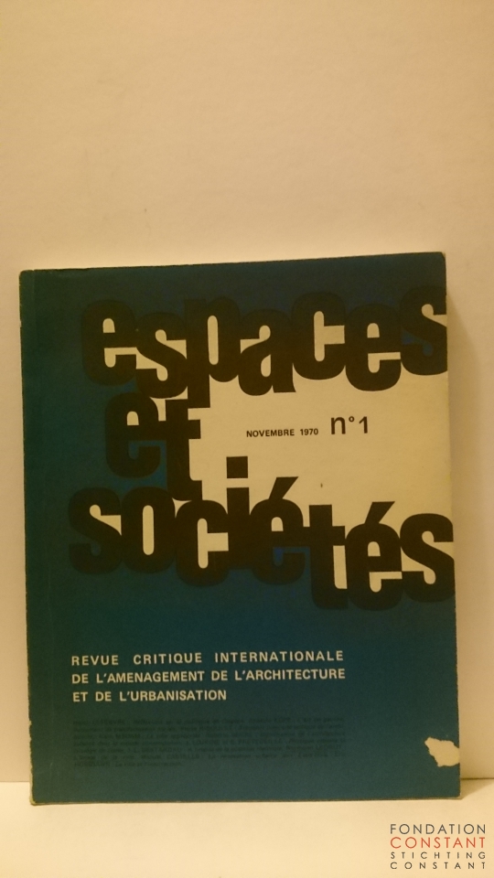 Espaces et sociétés, 1970