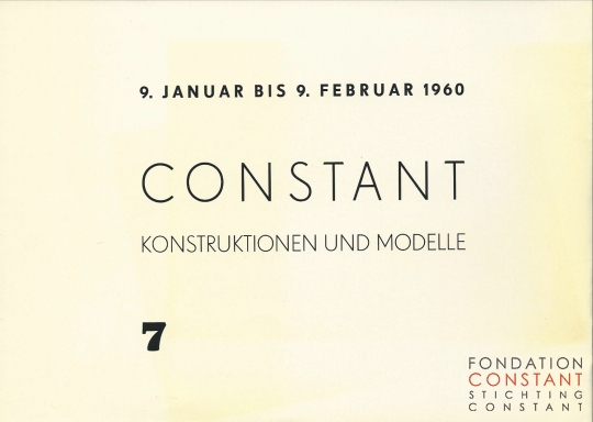 Constant | Konstruktionen und Modelle-Galerie van de Loo Essen, 1960