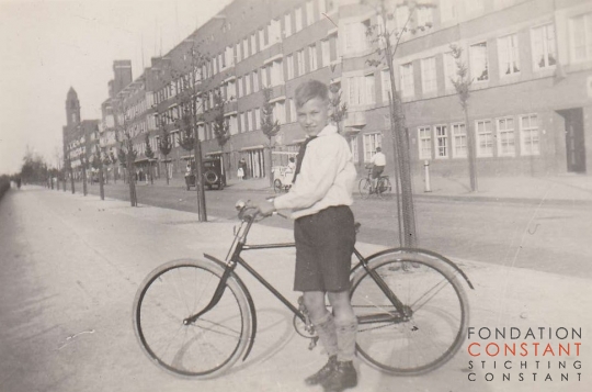 Constant and his brother Jan in Amsterdam on their bicycle's. Constant and his brother Jan in Amsterdam on their bicycle's.