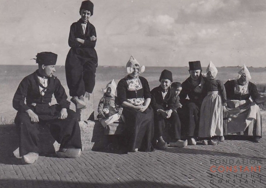 Constant, Jan and seven others in traditional Dutch costumes Constant, Jan and seven others in traditional Dutch costumes