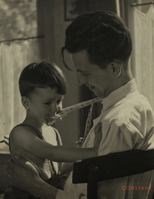 Victor and Constant at home in the Henri Polaklaan 25, 1949 Victor and Constant at home in the Henri Polaklaan 25, 1949