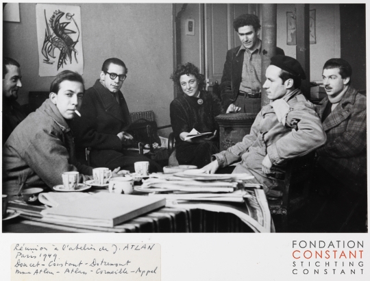 Cobra meeting in studio of Jean Michel Atlan, Paris, 1949 Cobra meeting in studio of Jean Michel Atlan, Paris, 1949