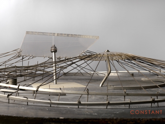 Constant Nieuwenhuys-Ontwerp voor een zigeunerkamp-detail, 1956