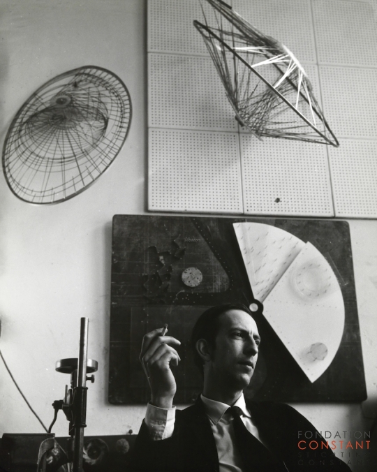 Constant-Constant in his studio in the Henri Polaklaan, 1959 Constant Nieuwenhuys-Constant in his studio in the Henri Polaklaan, 1959