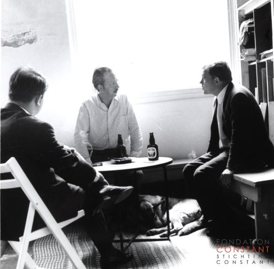 Constant and Herman Krikhaar at his studio Wittenburg, ca 1965. Constant and Herman Krikhaar at his studio Wittenburg, ca 1965.