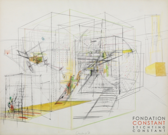 Constant-Schets voor een mobiel labyrinth, 1968 Constant Nieuwenhuys-Schets voor een mobiel labyrinth, 1968