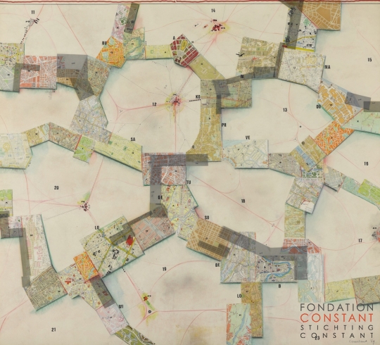 Constant Nieuwenhuys-Symbolische kaart New Babylon, 1969