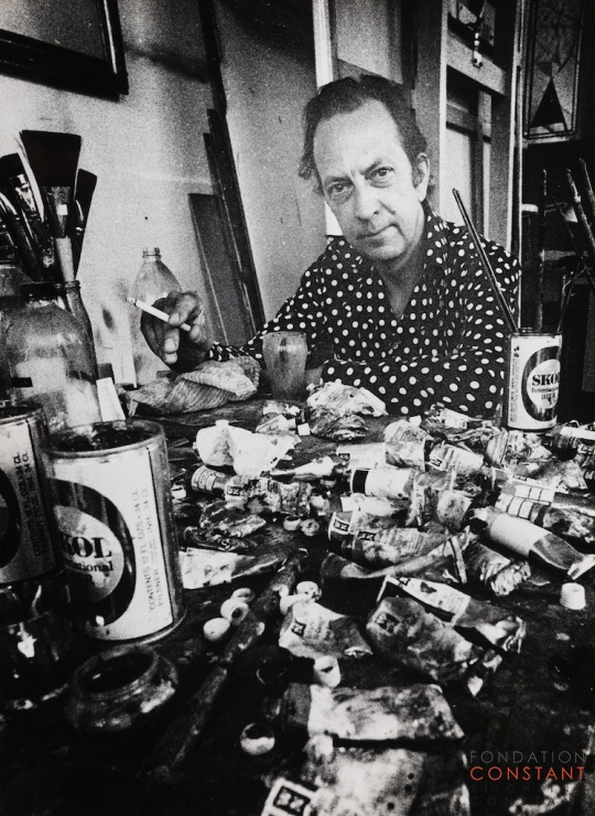 Constant-Constant in his studio, 1976 Constant Nieuwenhuys-Constant in his studio, 1976