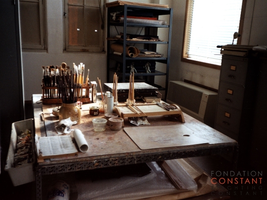 Constant's workstation, 1999 Constant Nieuwenhuys' workstation, 1999