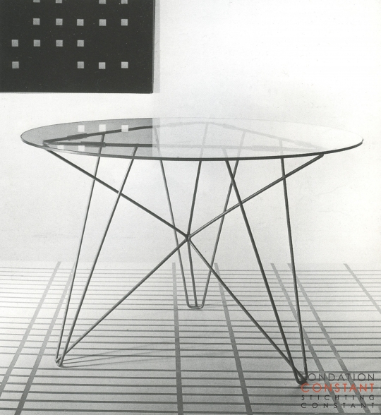 IJhorst table with Variations Rythmiques, 1954 IJhorst table and Variations Rythmiques by Constant Nieuwenhuy, 1954