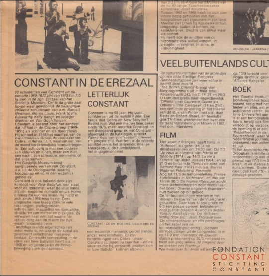 Constant in de erezaal Constant in de erezaal