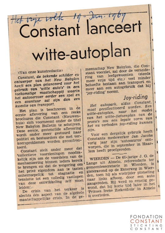 Constant lanceert witte-autoplan Constant lanceert witte-autoplan