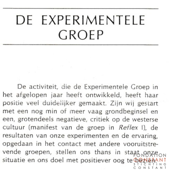 De experimentele groep De experimentele groep
