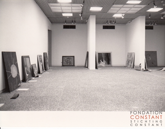 Exhibition under construction