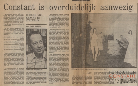 Constant is overduidelijk aanwezig Constant is overduidelijk aanwezig