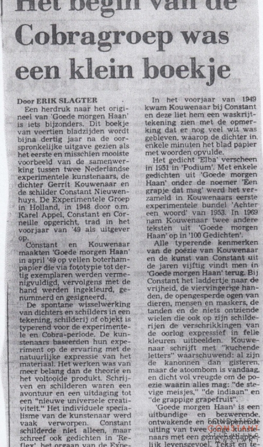 Het begin van de Cobragroep was een klein boekje Het begin van de Cobragroep was een klein boekje