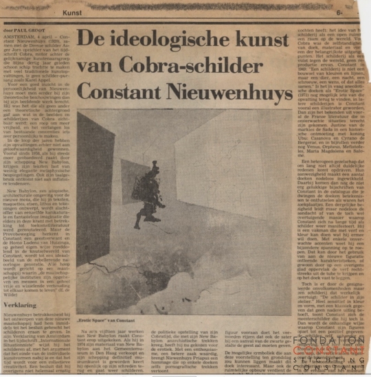 De ideologische kunst van Cobra-schilder Constant Nieuwenhuys De ideologische kunst van Cobra-schilder Constant Nieuwenhuys