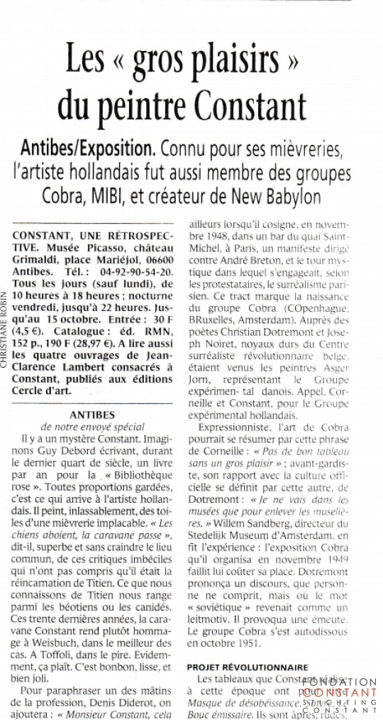 Les gros plaisirs du peintre Constant