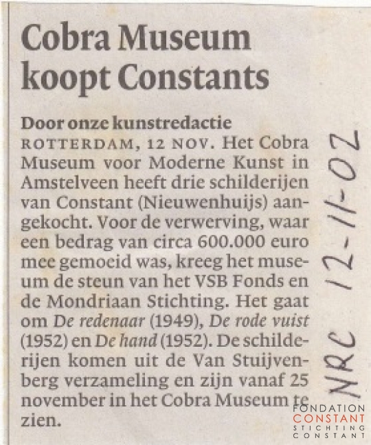  Cobra Museum koopt Constants 