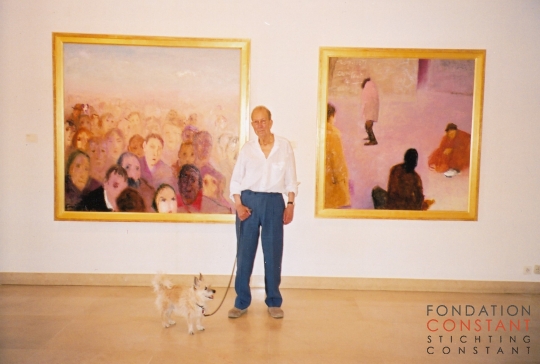 Constant and Tikus in the exhibition space Constant and Tikus in the exhibition space