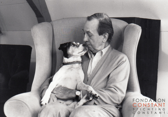 Constant and his dog, Waldo Constant and his dog, Waldo