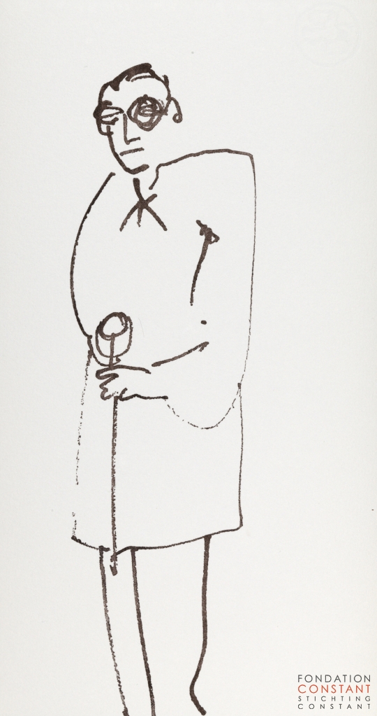 Constant Nieuwenhuys-Les visiteurs du vernissage 10, 1987