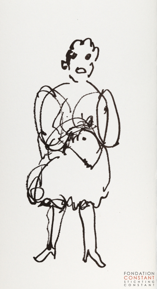 Constant Nieuwenhuys-Les visiteurs du vernissage 13, 1987