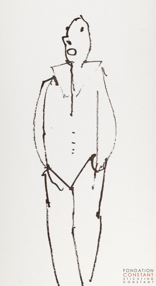 Constant Nieuwenhuys-Les visiteurs du vernissage 19, 1987