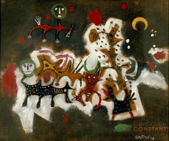 Constant-Maanlandschap I, 1948 Constant Nieuwenhuys-Maanlandschap I, 1948