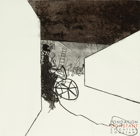 Constant Nieuwenhuys-Figuren in labyrinth, 1972