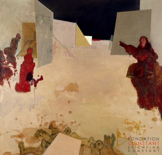 Constant Nieuwenhuys-La Liberté insultant le peuple, 1975