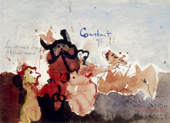 Constant-Les cornes du minotaure, 1975 Constant Nieuwenhuys-Les cornes du minotaure, 1975