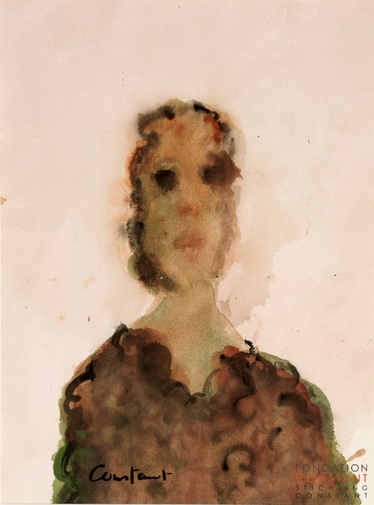 Constant-Jeune femme, ca 1981 Constant Nieuwenhuys-Jeune femme, ca 1981