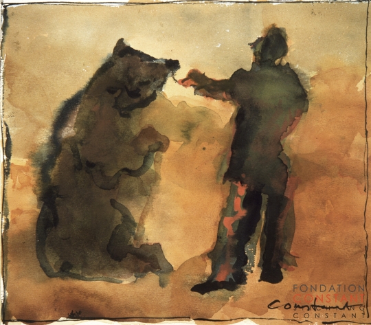Constant Nieuwenhuys-ZT/De berenleider, ca 1984