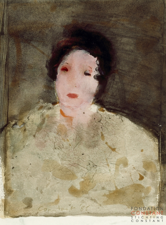 Constant-Portrait de Madame X, 1985 Constant Nieuwenhuys-Portrait de Madame X, 1985