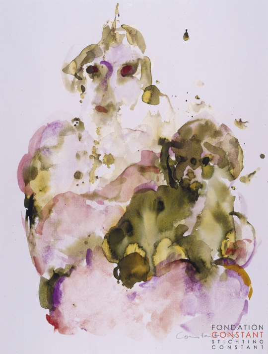 Constant Nieuwenhuys-Dame met hondje, 1987