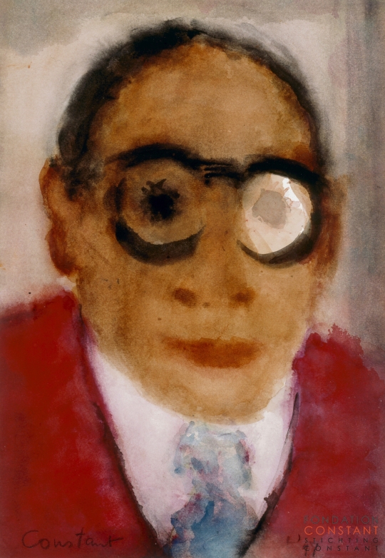 Constant Nieuwenhuys-Portret van Jean-Clarence Lambert, 1997