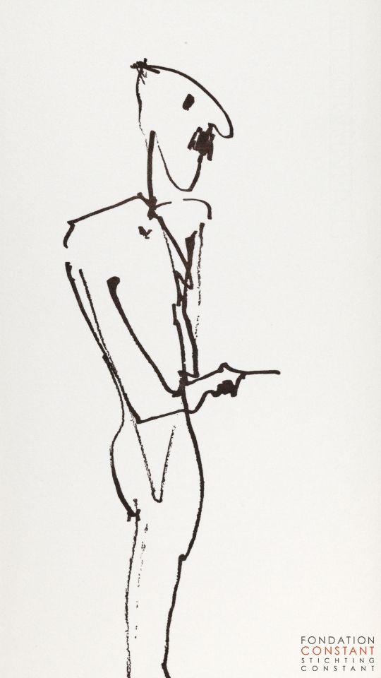 Constant Nieuwenhuys-Les visiteurs du vernissage 21, 1987